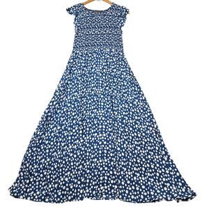 Mister Zimi Abbie Dress Size 10 Dot Floral Clouds Maxi Pockets Modest Wedding